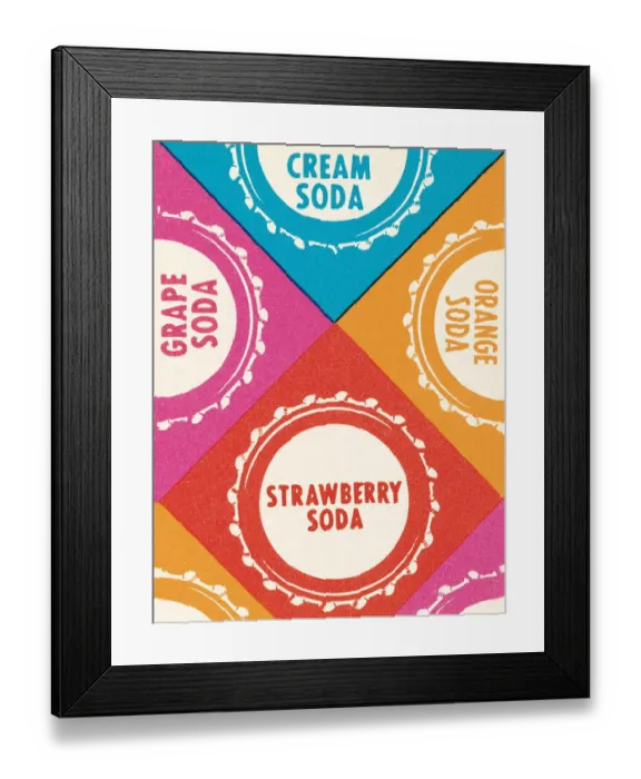 Framed Print : Soda cap pattern Framed Print : Soda cap pattern