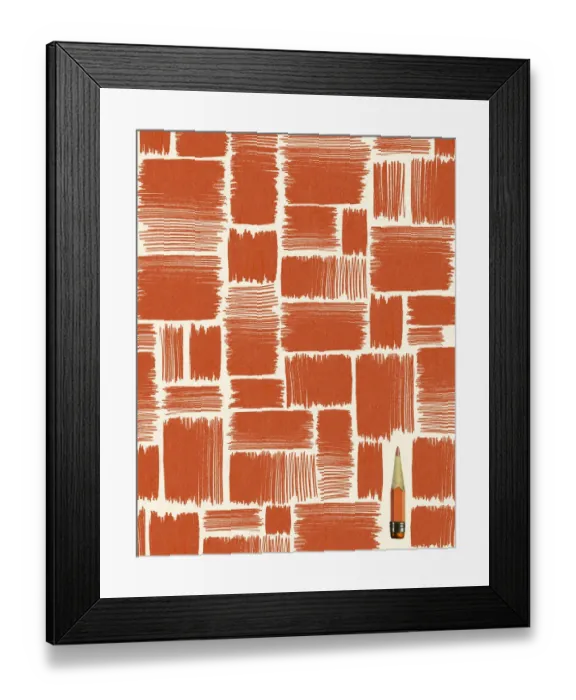Framed Print : Pencil in Pattern Framed Print : Pencil in Pattern