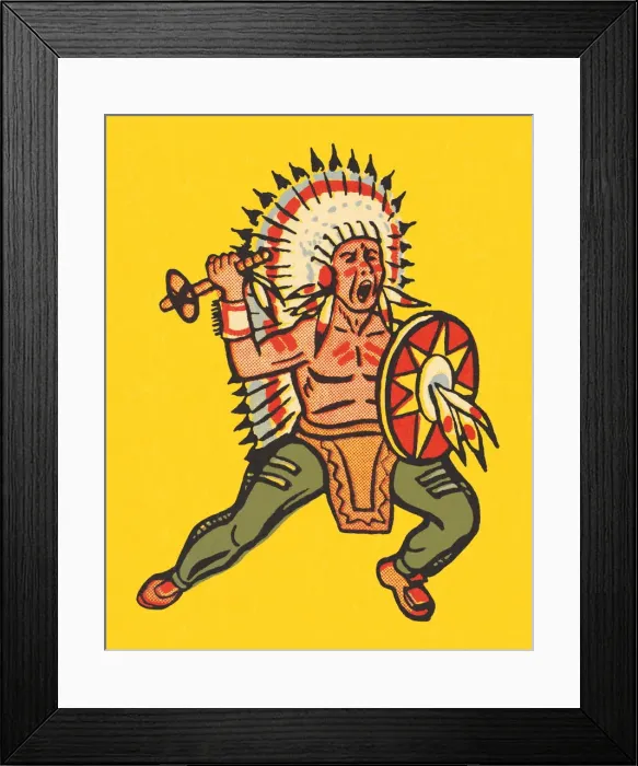 Framed Print : Native American Warrior Framed Print : Native American Warrior