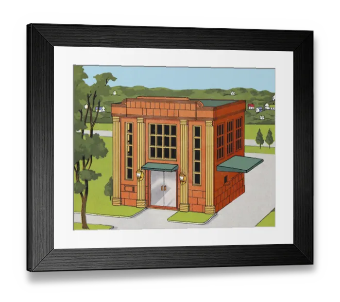 Framed Print : Bank Building Framed Print : Bank Building