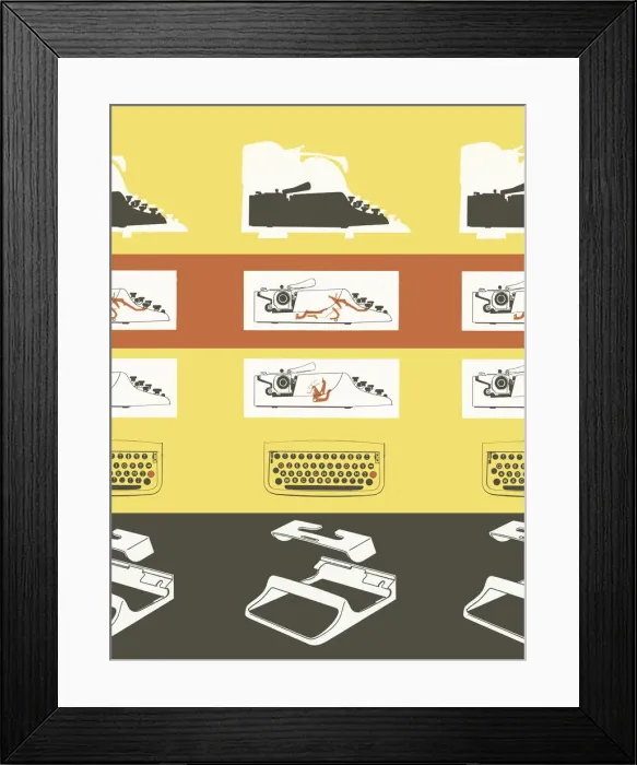Framed Print : Typewriter Background Framed Print : Typewriter Background