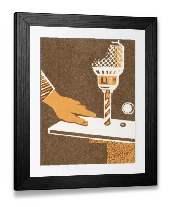 Framed Print : Table drill