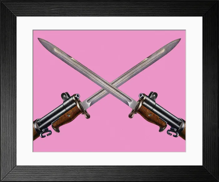 Framed Print : Two Crossed Bayonets