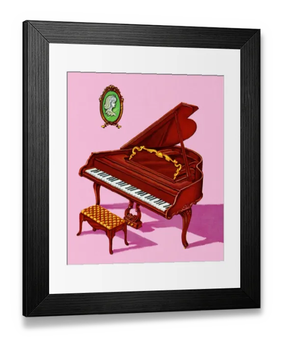 Framed Print : Baby Grand Piano Framed Print : Baby Grand Piano