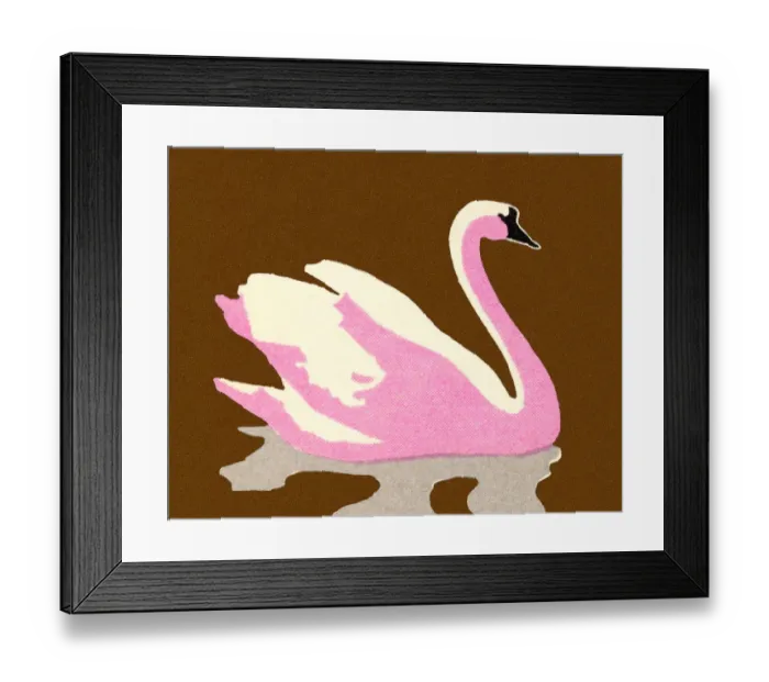Framed Print : Pink Swan. http: /  / csaimages.com / images / istockprofile / csa_vector_dsp.jpg