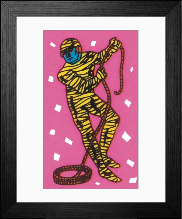 Framed Print : Mummy with rope Superhero Framed Print : Mummy with rope Superhero