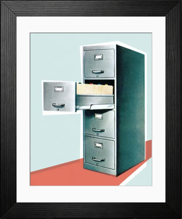 Framed Print : File cabinet Framed Print : File cabinet