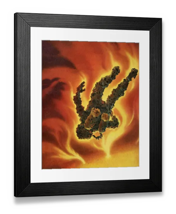 Framed Print : Astronaut Being Burned Up Framed Print : Astronaut Being Burned Up