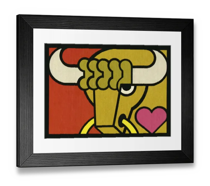 Framed Print : Taurus Zodiac Symbol Framed Print : Taurus Zodiac Symbol