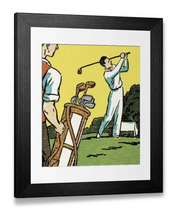 Framed Print : Two Golfers Framed Print : Two Golfers
