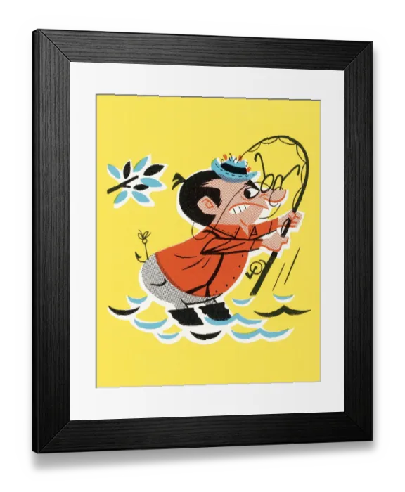 Framed Print : One man fishing Framed Print : One man fishing