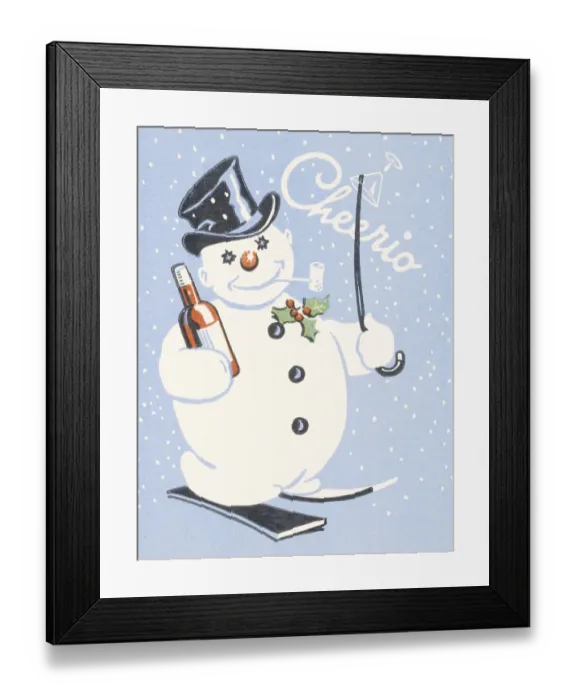 Framed Print : Cheerio Snowman Framed Print : Cheerio Snowman