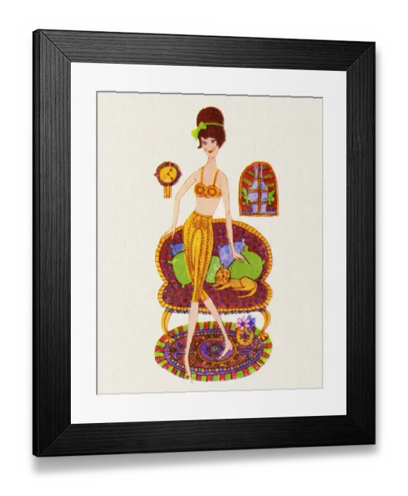 Framed Print : Woman in a Living Room Framed Print : Woman in a Living Room