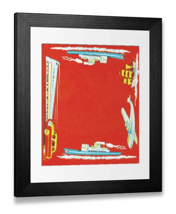 Framed Print : Transportation pattern Framed Print : Transportation pattern