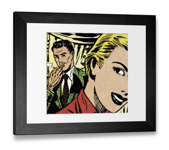 Framed Print : Man Looking at Woman Framed Print : Man Looking at Woman