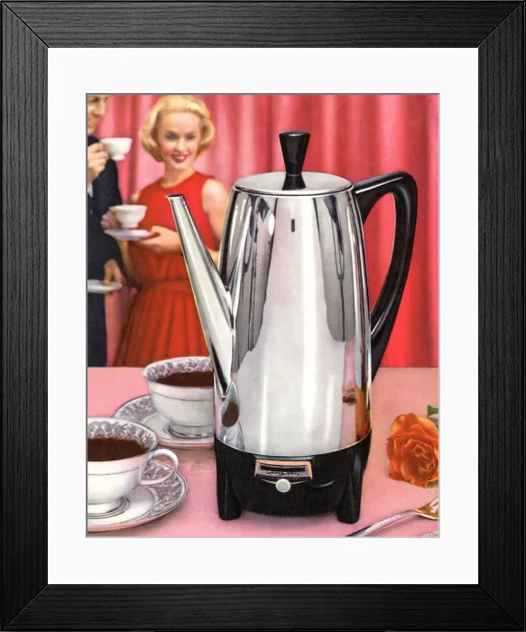 Framed Print : Coffee Pot
