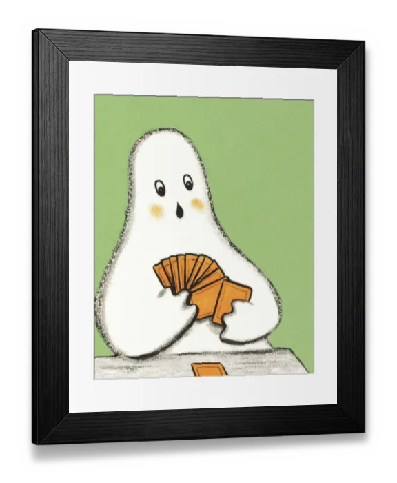 Framed Print : Ghost playing cards Framed Print : Ghost playing cards