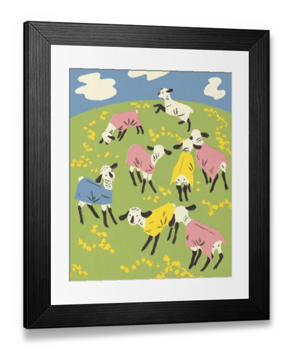 Framed Print : Sheep in a Pasture Framed Print : Sheep in a Pasture