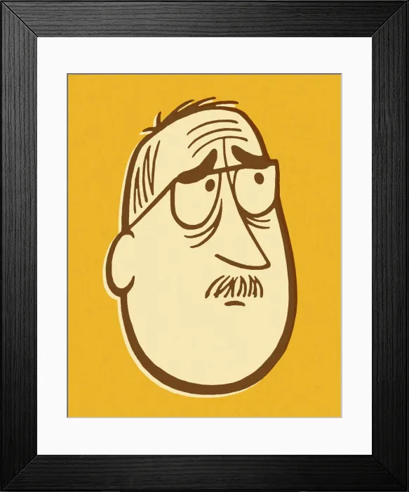 Framed Print : Worried Man Looking Up Framed Print : Worried Man Looking Up