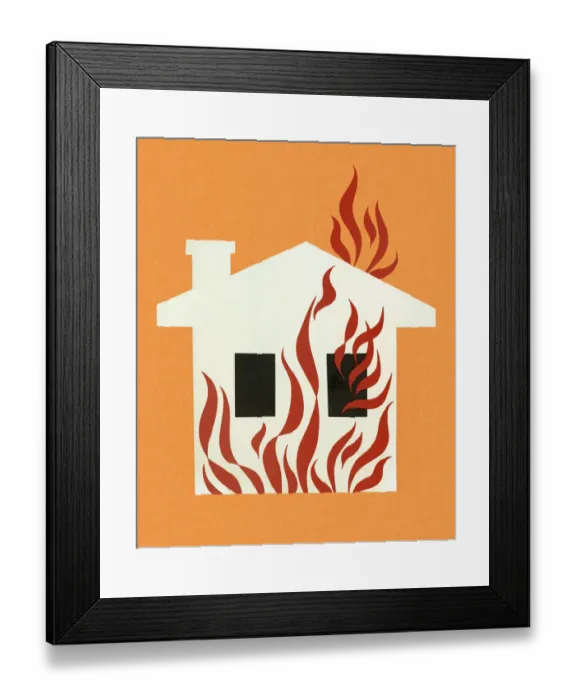 Framed Print : House Fire Framed Print : House Fire