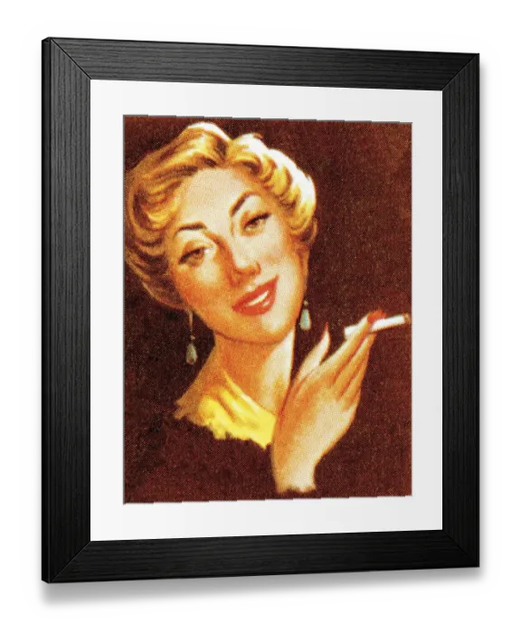Framed Print : Woman smoking Framed Print : Woman smoking