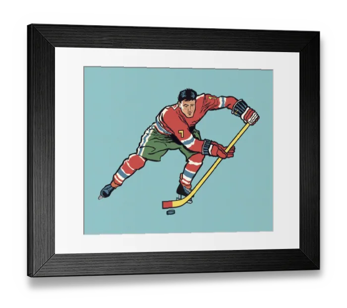 Framed Print : Hockey Player Framed Print : Hockey Player