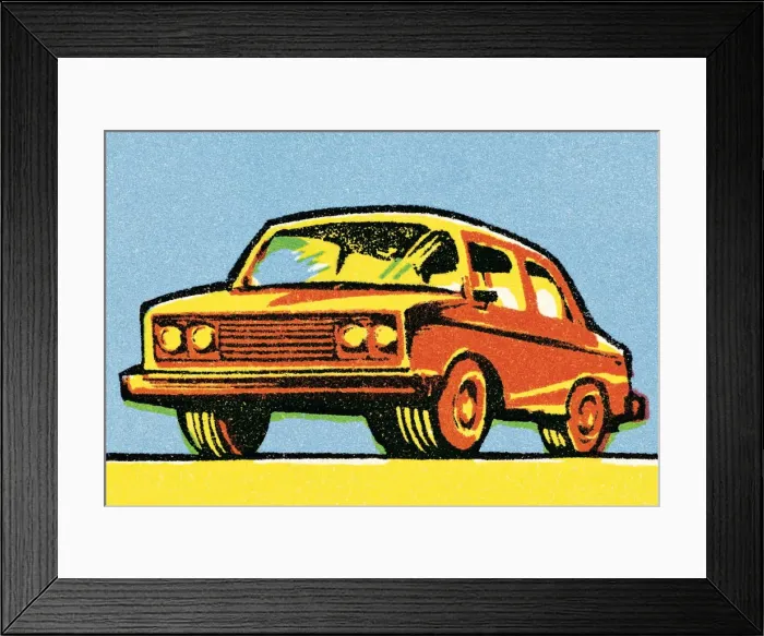 Framed Print : Orange car Framed Print : Orange car