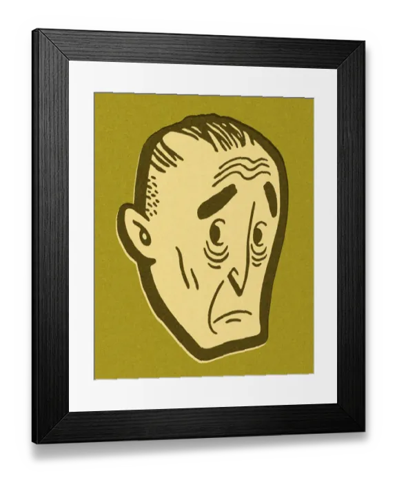 Framed Print : Frightened Man Framed Print : Frightened Man