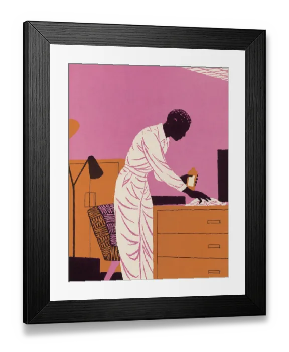 Framed Print : Man Cleaning Framed Print : Man Cleaning