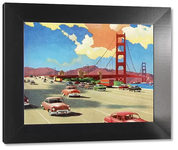 Highway over the Golden Gate Bridge