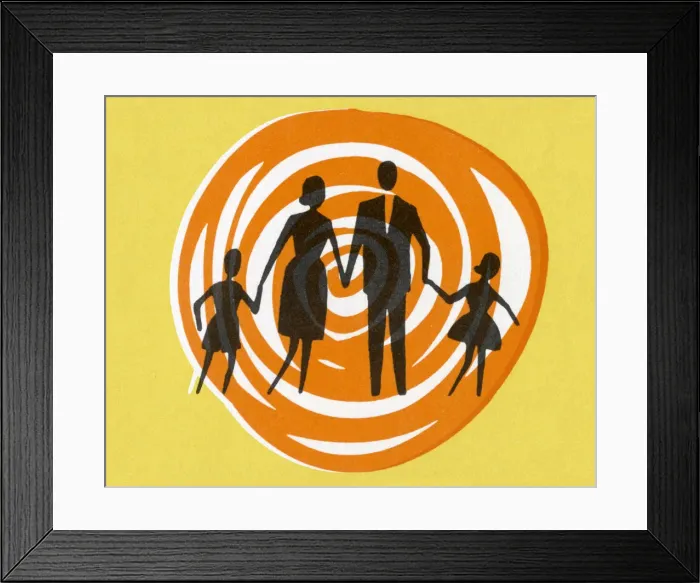 Framed Print : Family Silhouette Framed Print : Family Silhouette