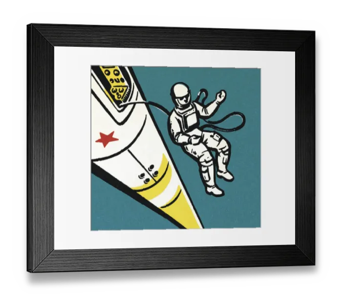 Framed Print : Astronaut in Outer Space Framed Print : Astronaut in Outer Space