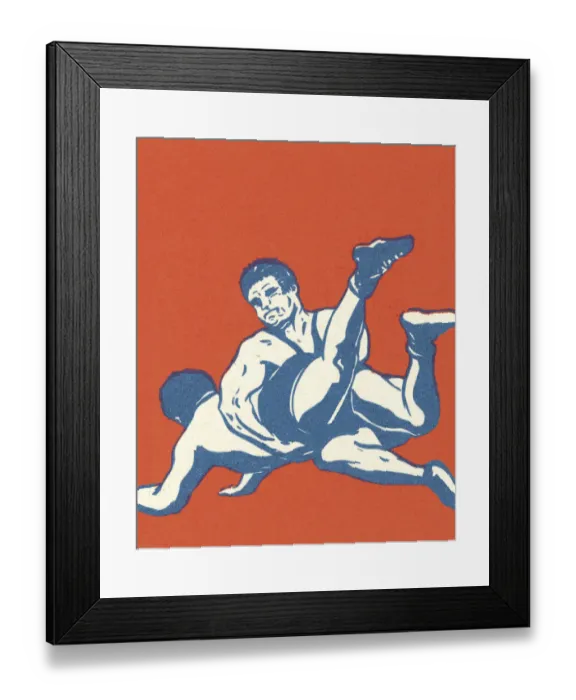 Framed Print : Two Wrestlers Framed Print : Two Wrestlers