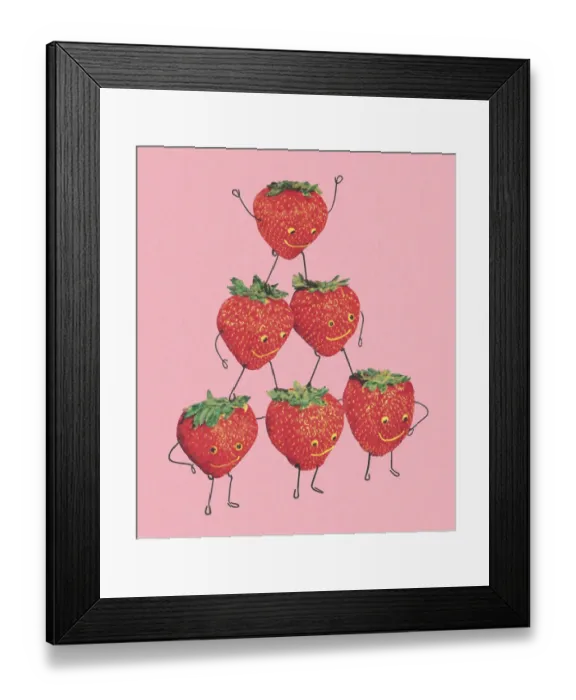 Framed Print : Strawberry Pyramid Framed Print : Strawberry Pyramid