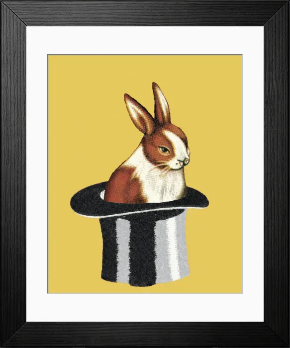 Framed Print : Rabbit in Top Hat Framed Print : Rabbit in Top Hat