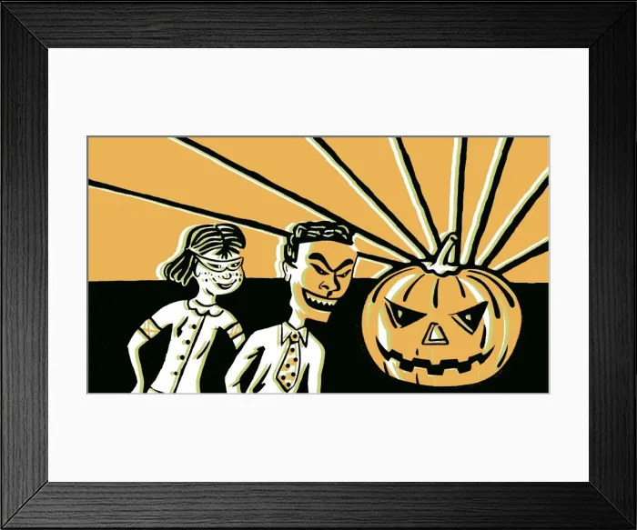 Framed Print : Halloween scene