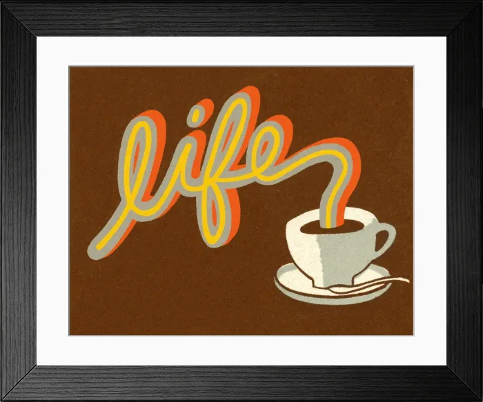 Framed Print : Life Pouring Coffee Framed Print : Life Pouring Coffee