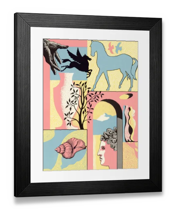 Framed Print : Collage of Various Objects Framed Print : Collage of Various Objects