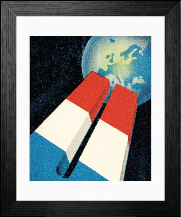 Framed Print : Magnet approaching the Earth Framed Print : Magnet approaching the Earth
