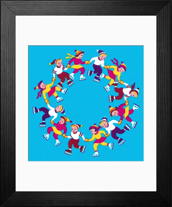 Framed Print : Ring of Ice Skaters Framed Print : Ring of Ice Skaters