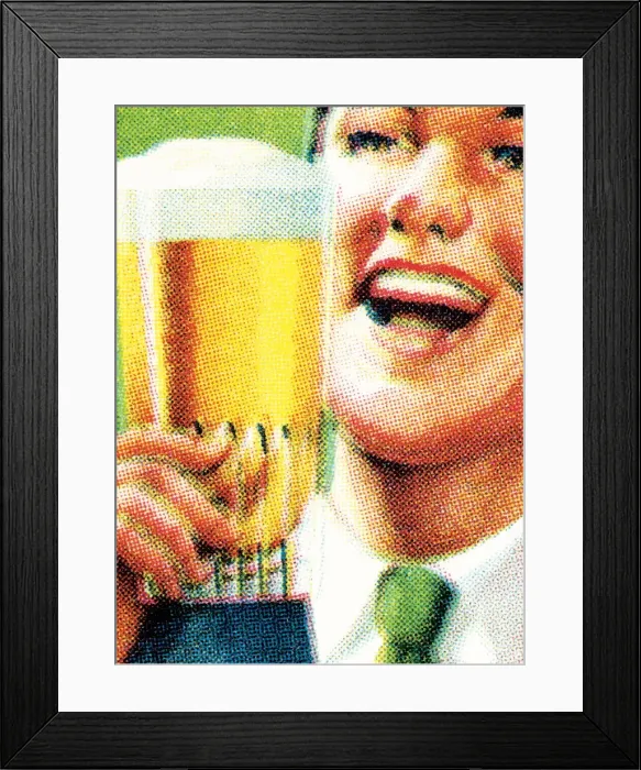 Framed Print : Man with beer Framed Print : Man with beer