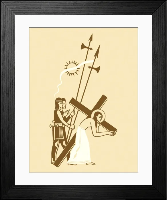 Framed Print : Jesus Carrying The Cross Framed Print : Jesus Carrying The Cross