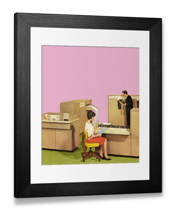 Framed Print : People Working in Office Framed Print : People Working in Office