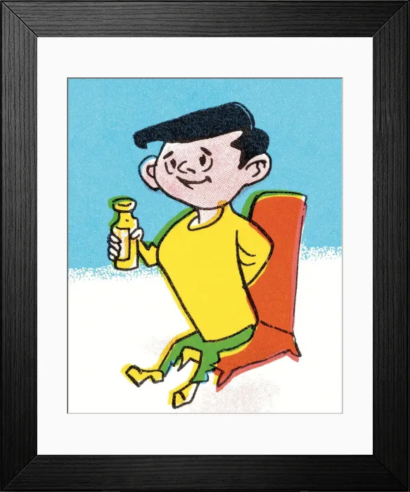 Framed Print : Man drinking Framed Print : Man drinking