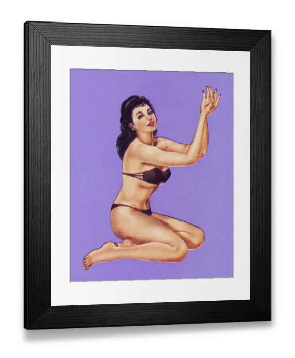 Framed Print : Woman Posing in Bikini Framed Print : Woman Posing in Bikini