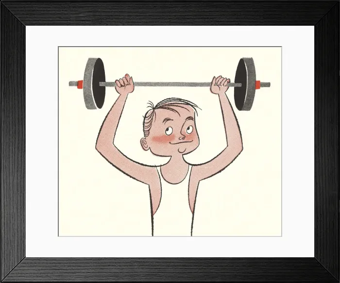 Framed Print : Man Lifting Weights Framed Print : Man Lifting Weights