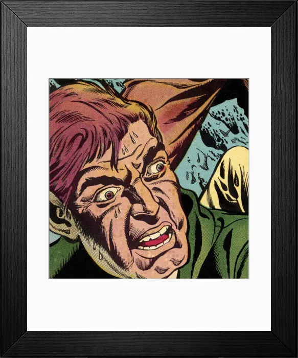 Framed Print : Scared Man Sweating Framed Print : Scared Man Sweating