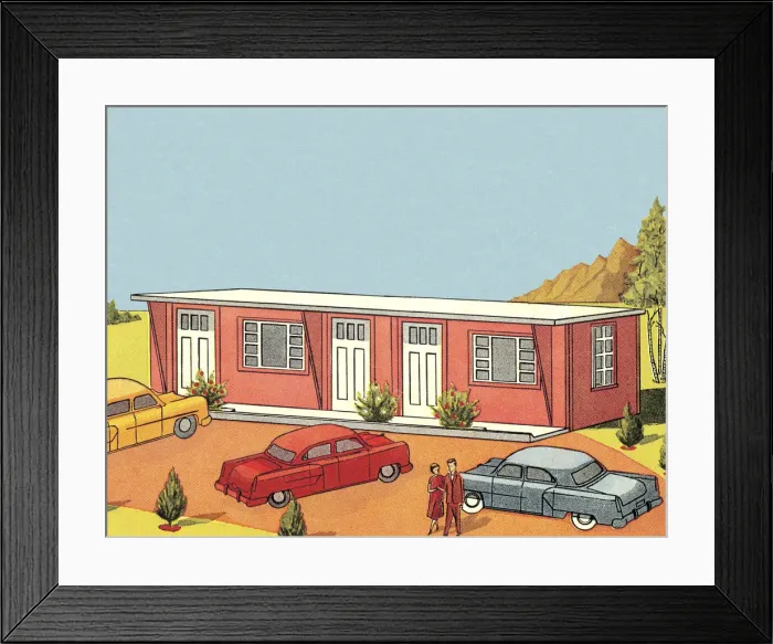 Framed Print : Small Motel Framed Print : Small Motel