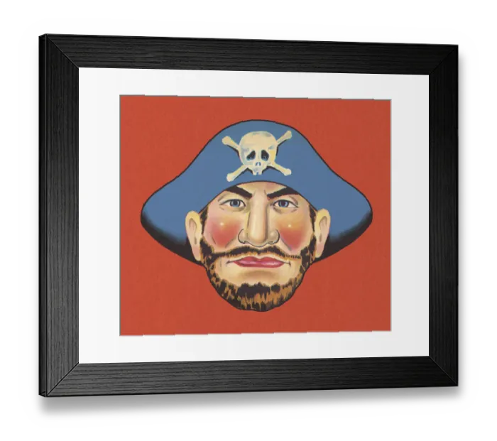 Framed Print : Pirate Wearing Hat Framed Print : Pirate Wearing Hat