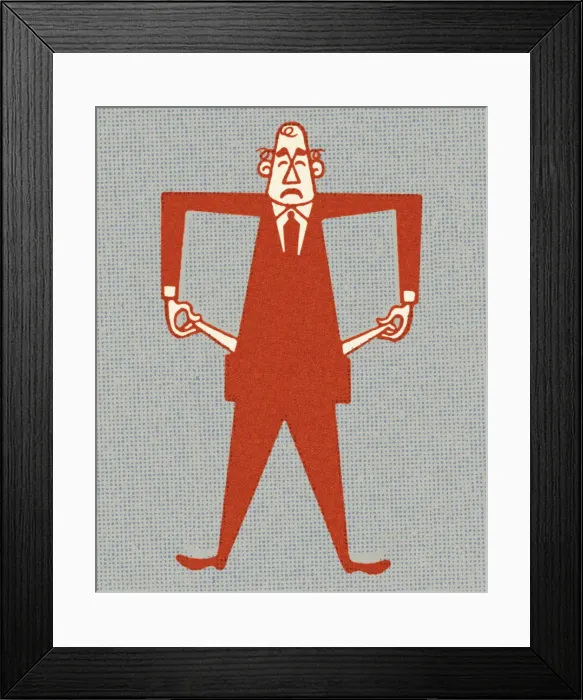 Framed Print : Businessman with Empty Pockets
